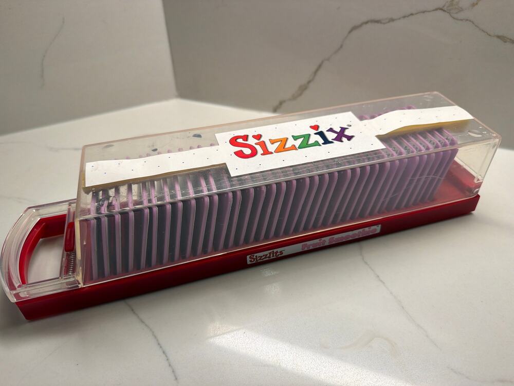 Sizzix Sizzlits Fruit Smoothie Alphabet Die Set in Storage Case